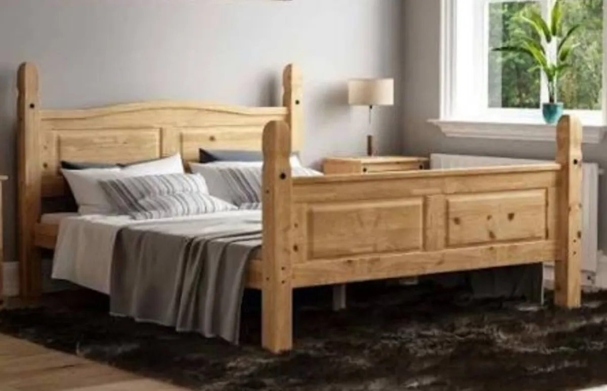 King size Mexican pine bed