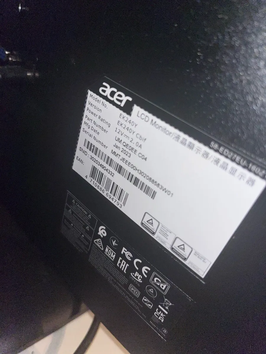 Acer EK240Y 23inch monitor - Image 2