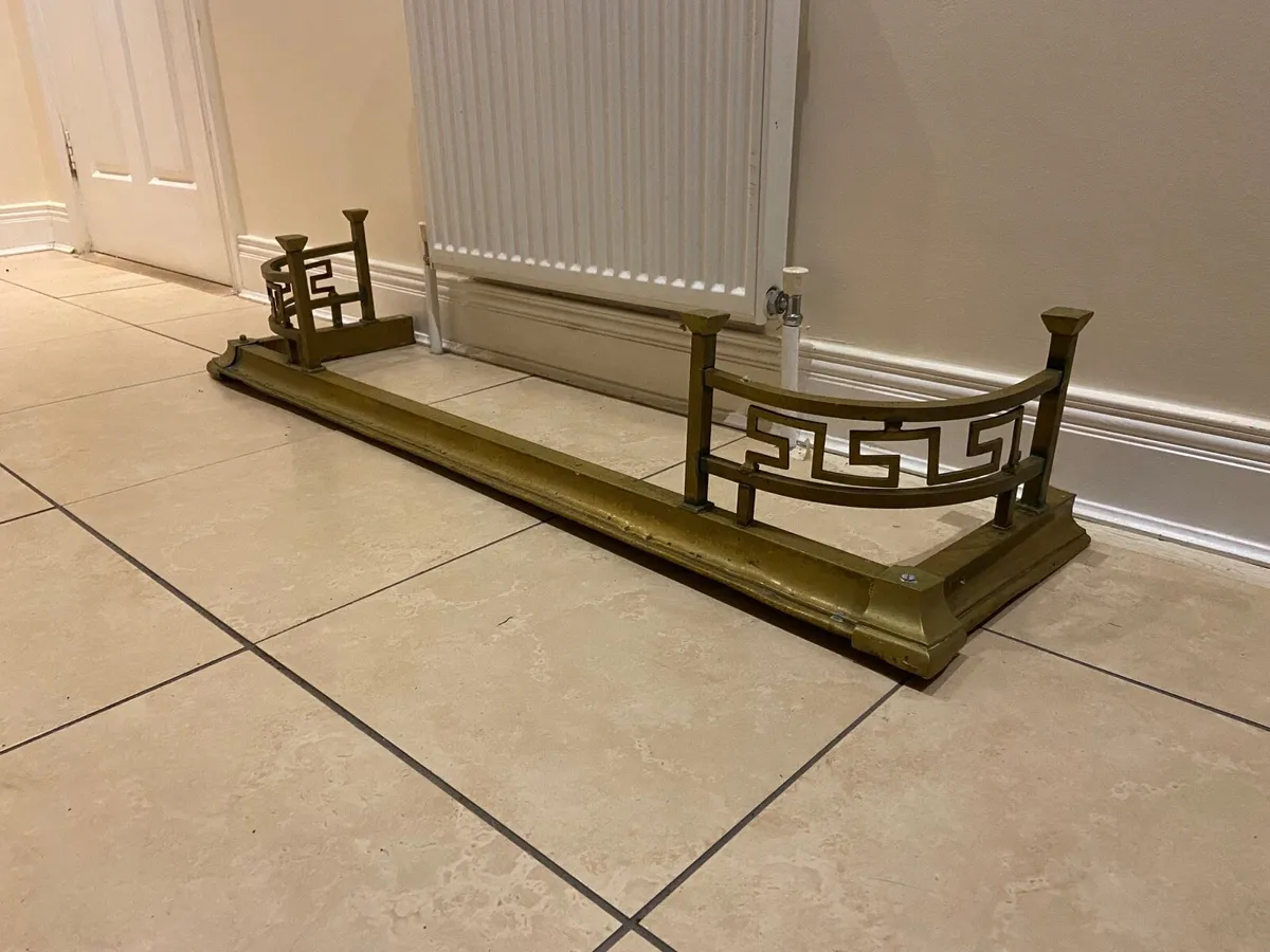 Antique brass & Copper fire fenders - Image 1