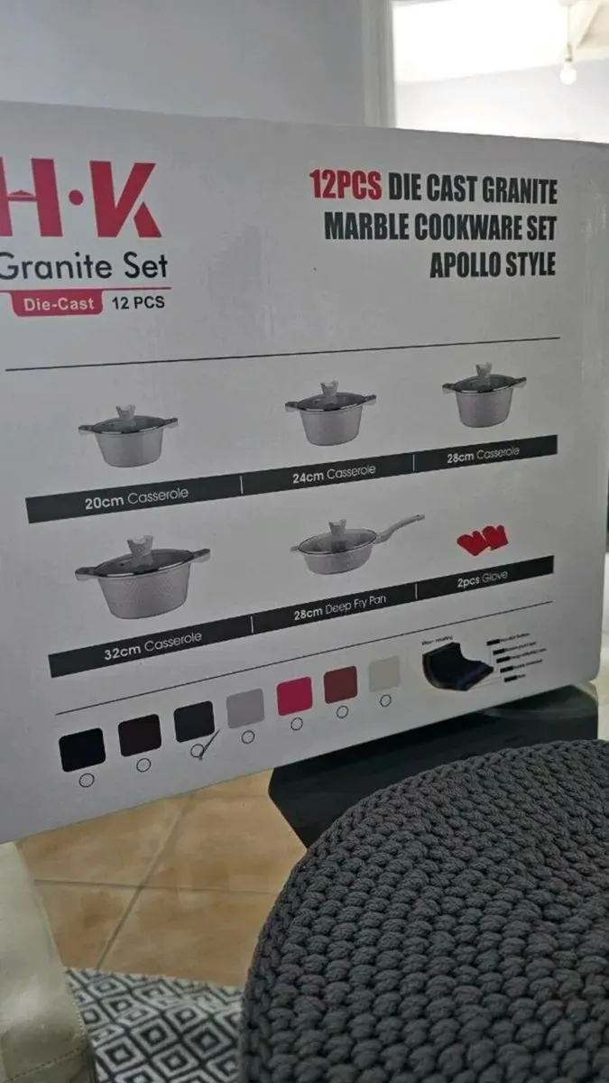 Cookware pot set marble - Image 1