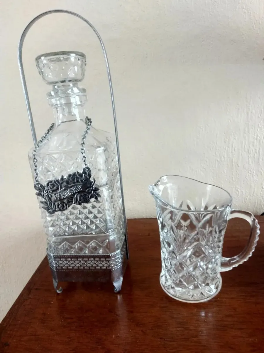 Vintage cut glass pieces