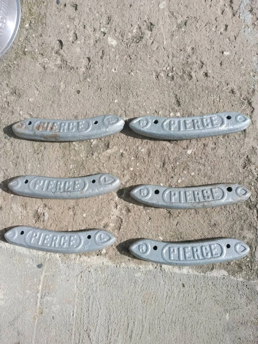 3. Pairs of PIERCE cast name plates