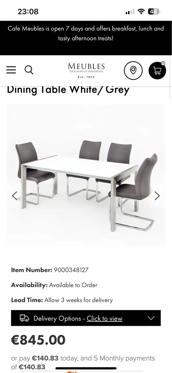 Dining Table with chairs Extends to 230cm - Image 3