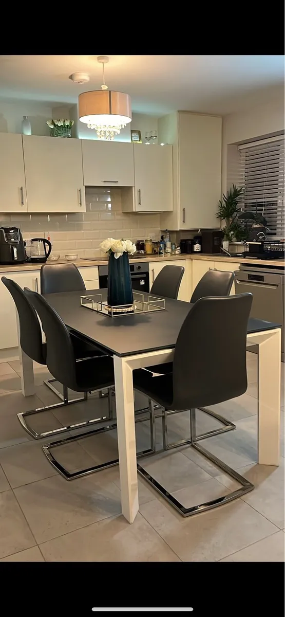 Dining Table with chairs Extends to 230cm - Image 4
