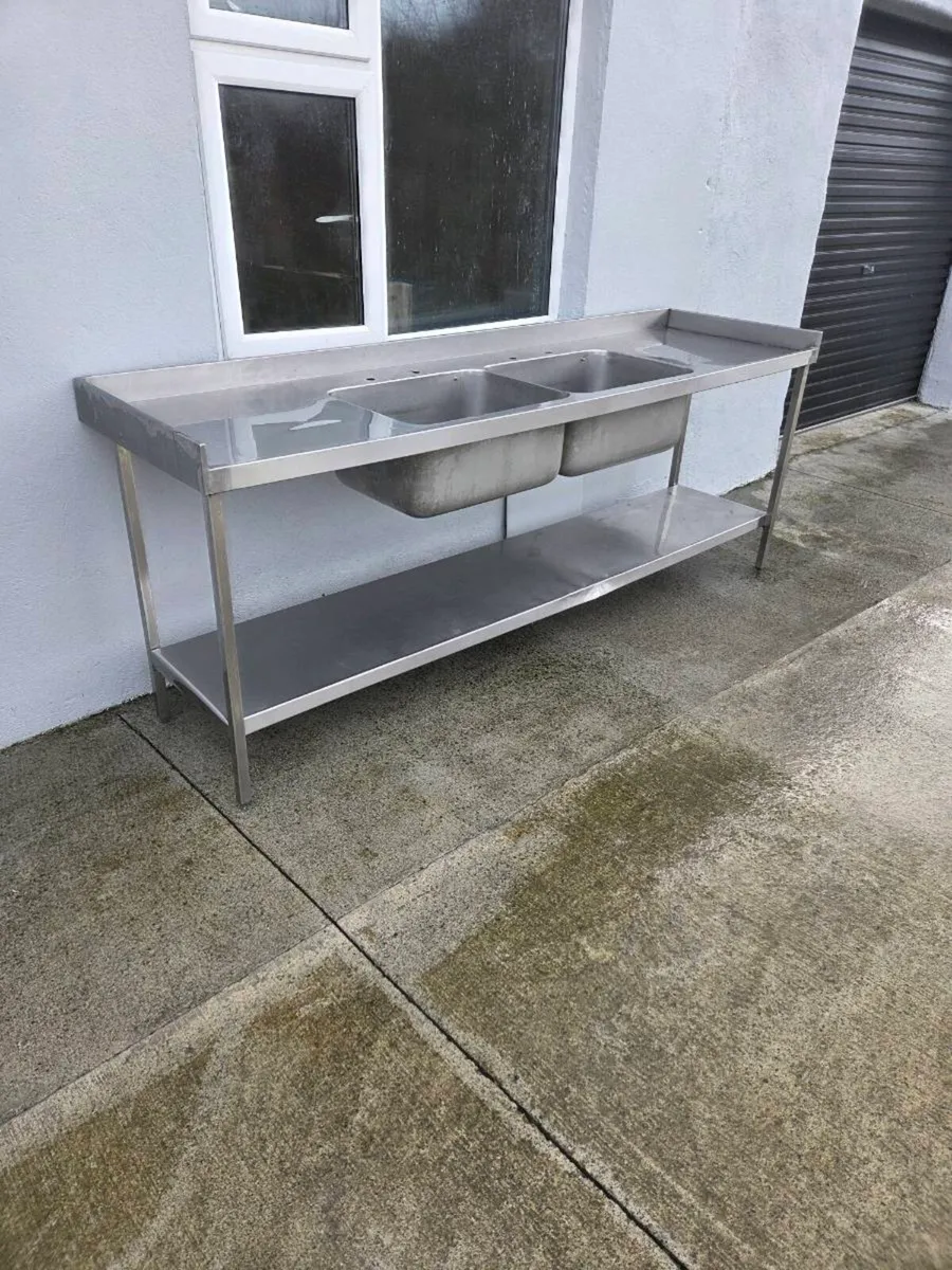 2 x extra large stainless steel sinks - Image 2