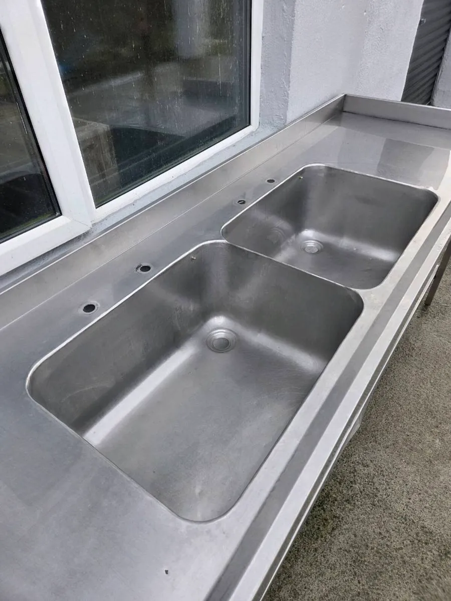 2 x extra large stainless steel sinks - Image 4