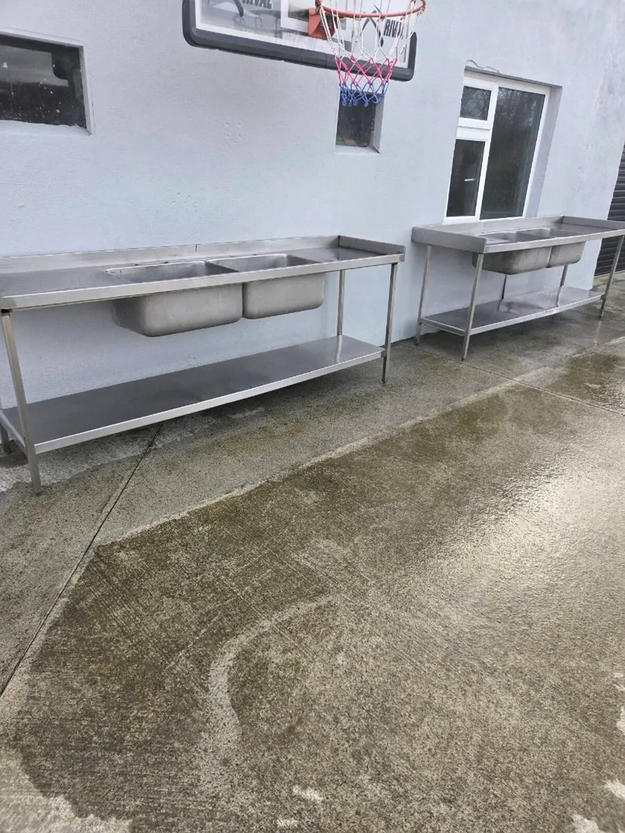 2 x extra large deep bowl stainless steel sinks - Image 3