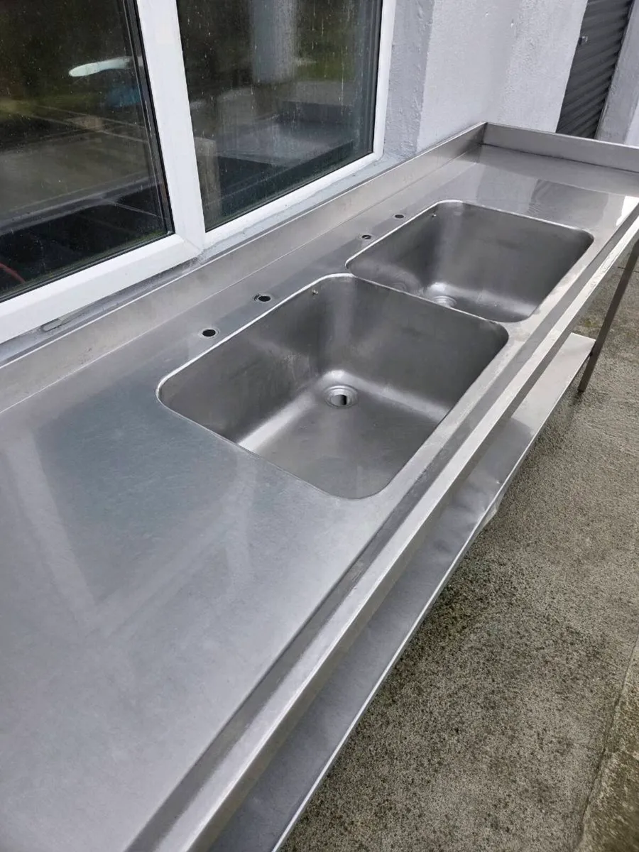 2 x extra large deep bowl stainless steel sinks - Image 4