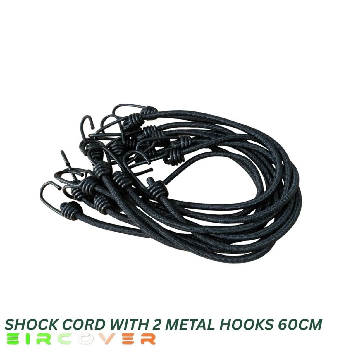 Shock Cord with 2 metal hooks 60cm - 10 Pack - Image 2