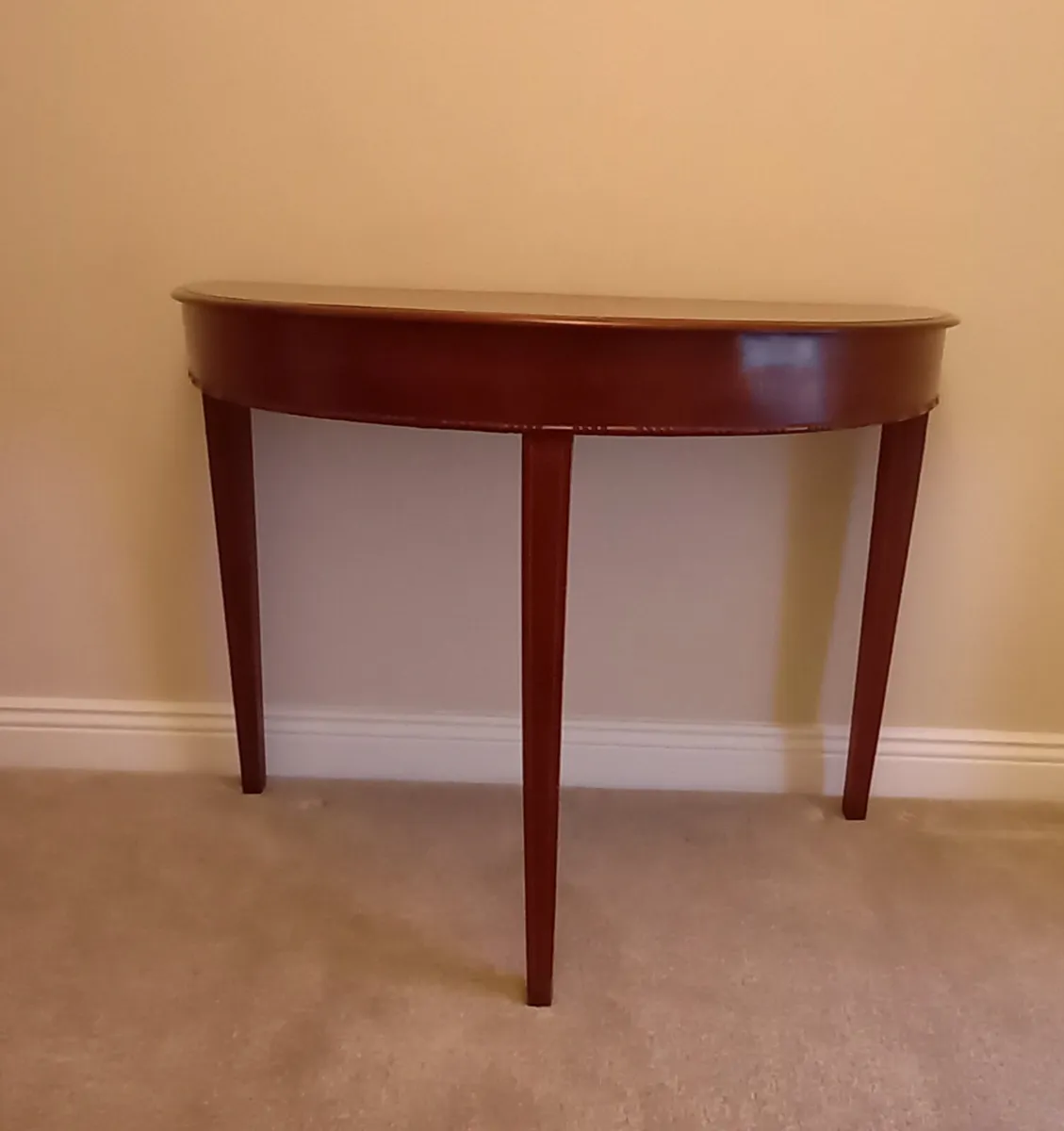 Antique Half-Moon Hall/Side/Console Table - Image 1