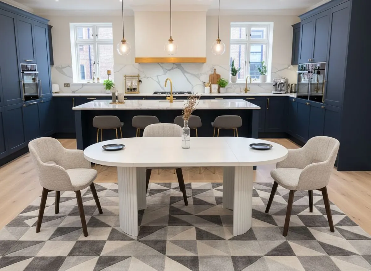 ELEMENTS 180cm Rail-Extend Dining Table - Image 2