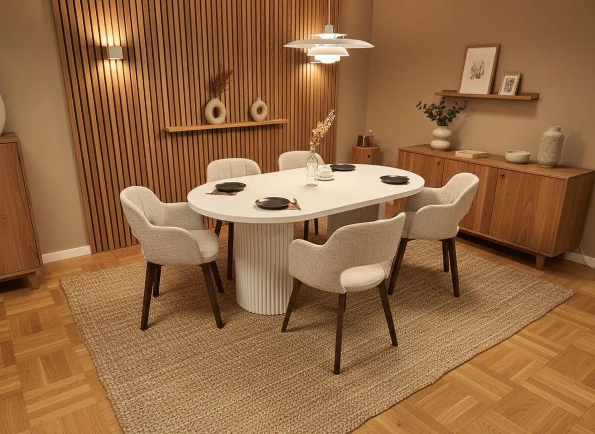 ELEMENTS 180cm Rail-Extend Dining Table - Image 3