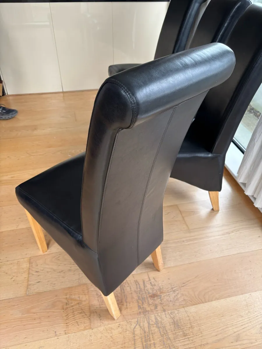 Leather dining chairs - Image 2