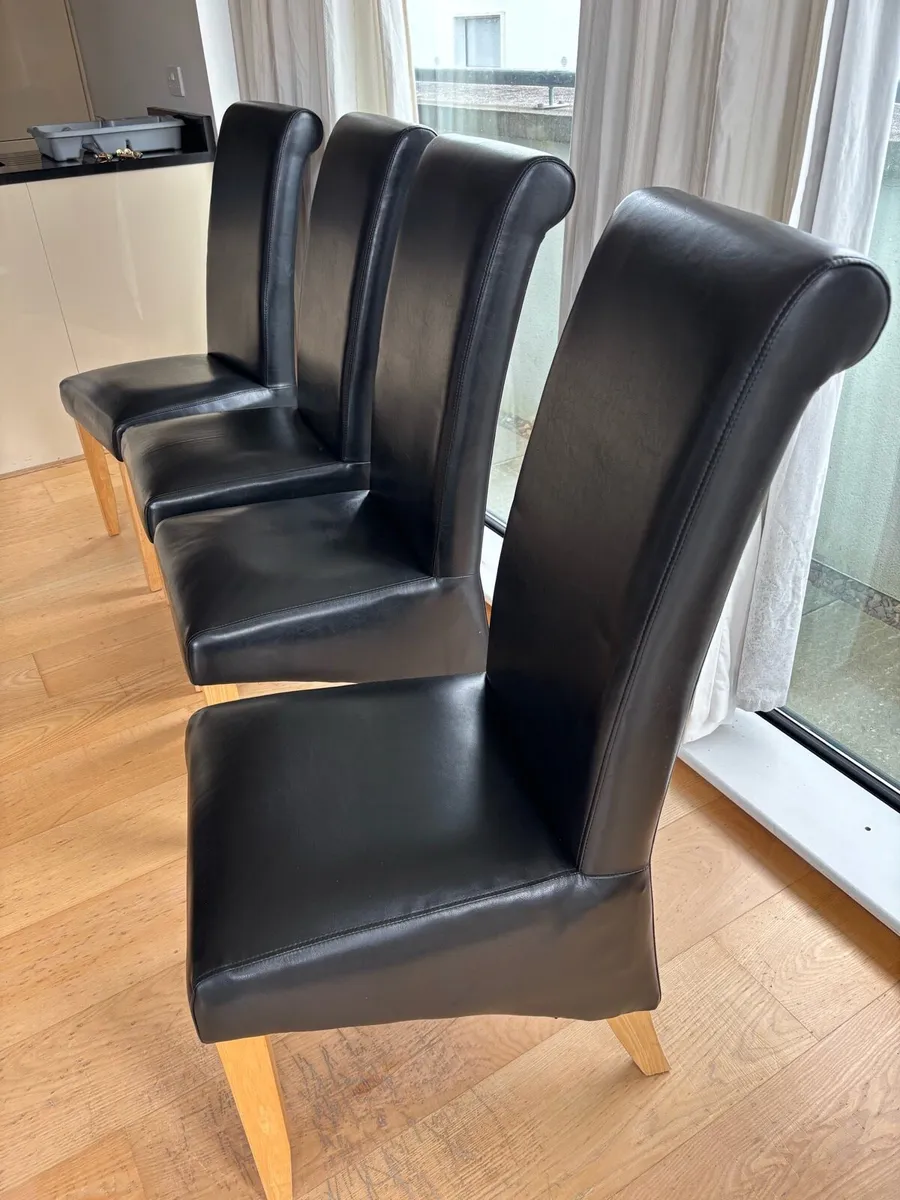 Leather dining chairs - Image 3