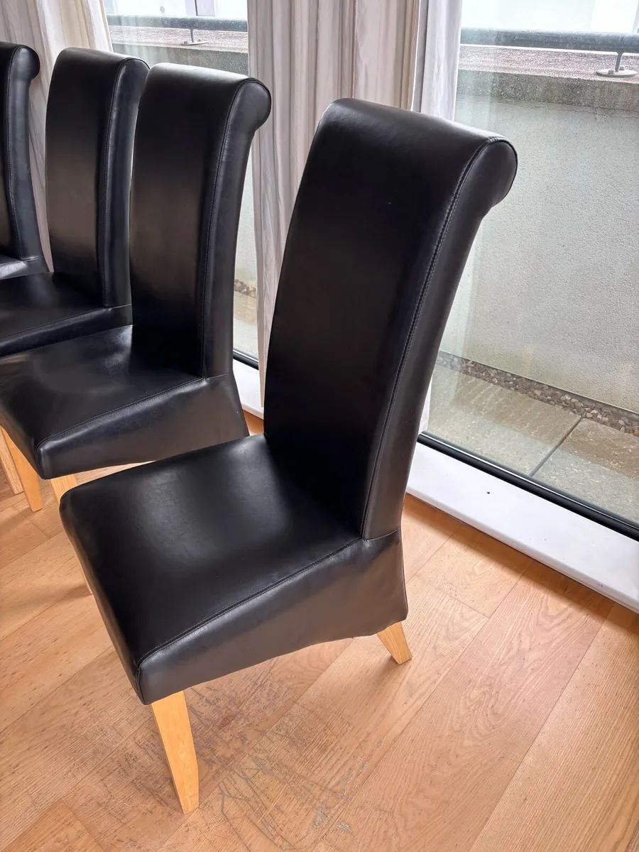 Leather dining chairs - Image 4