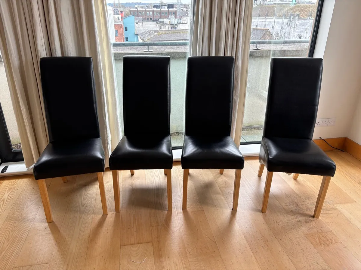 Leather dining chairs - Image 1