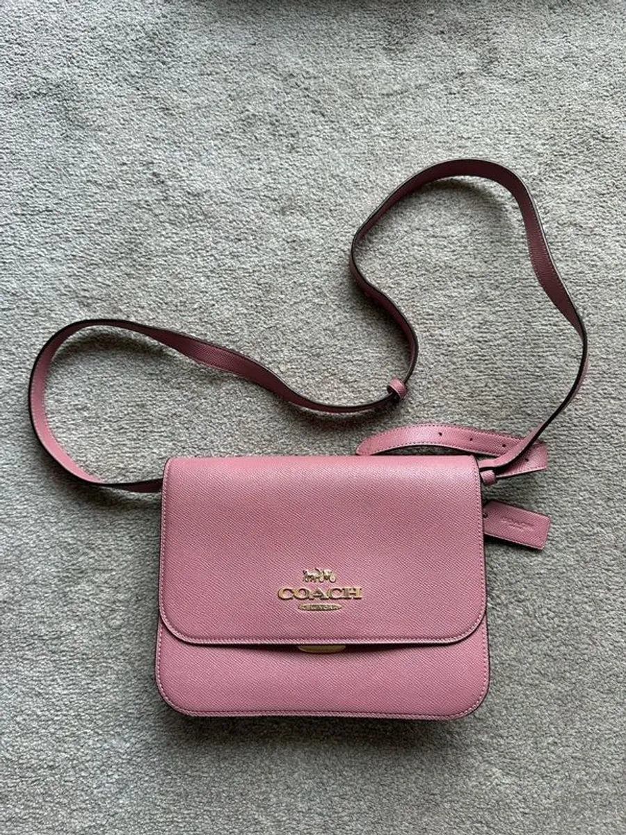 Coach Pink Leather Crossbody Bag, Genuine, Excellent Condition - Image 1