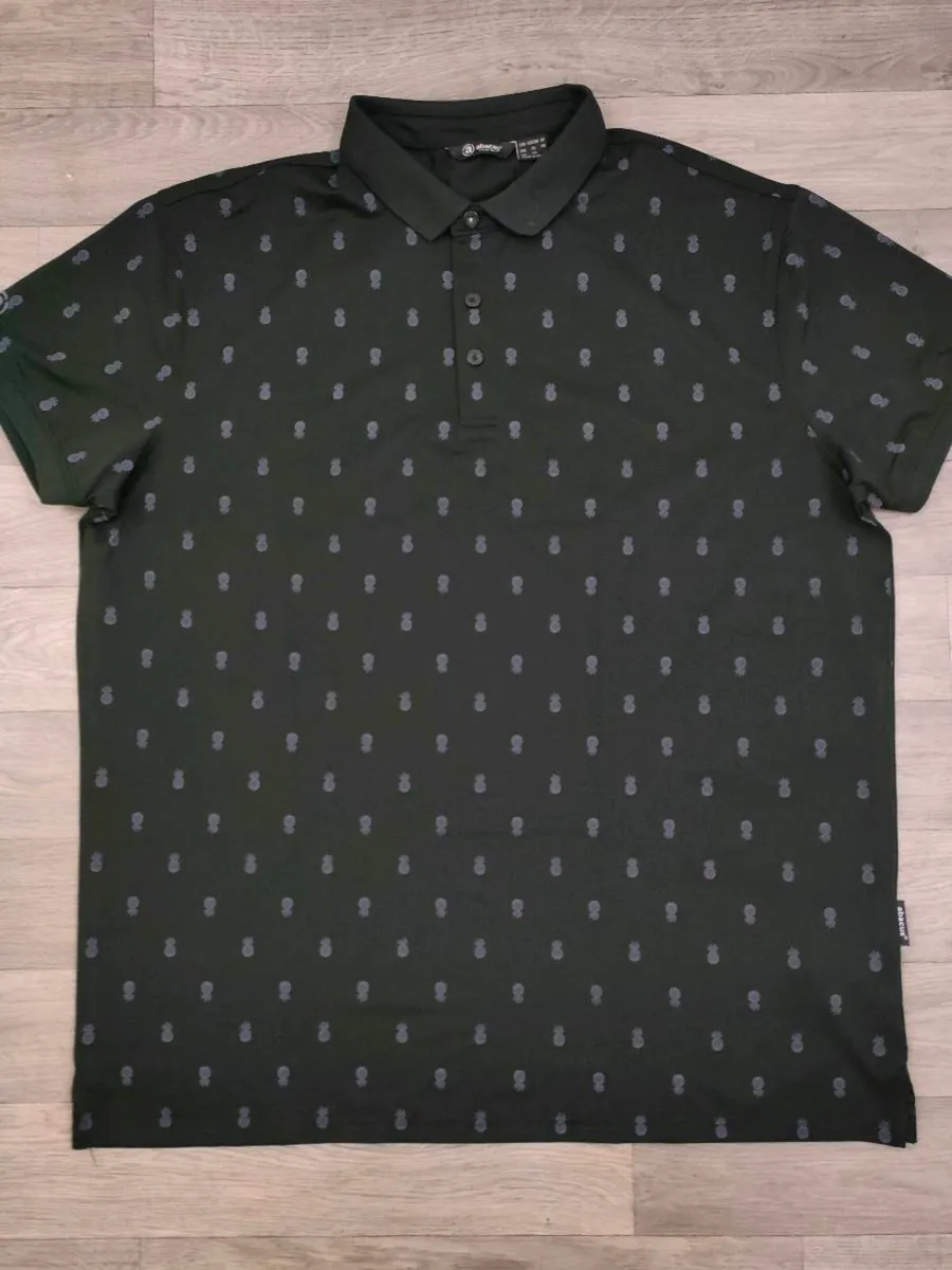 Abacus Patterned Golf Polo Shirt Mens XXL - Image 2