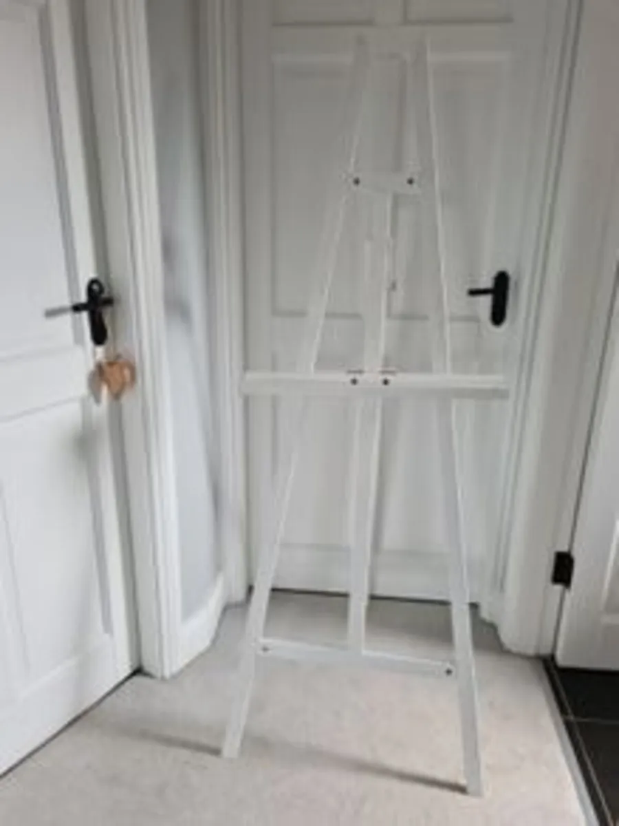 White Easel Stand for Rent