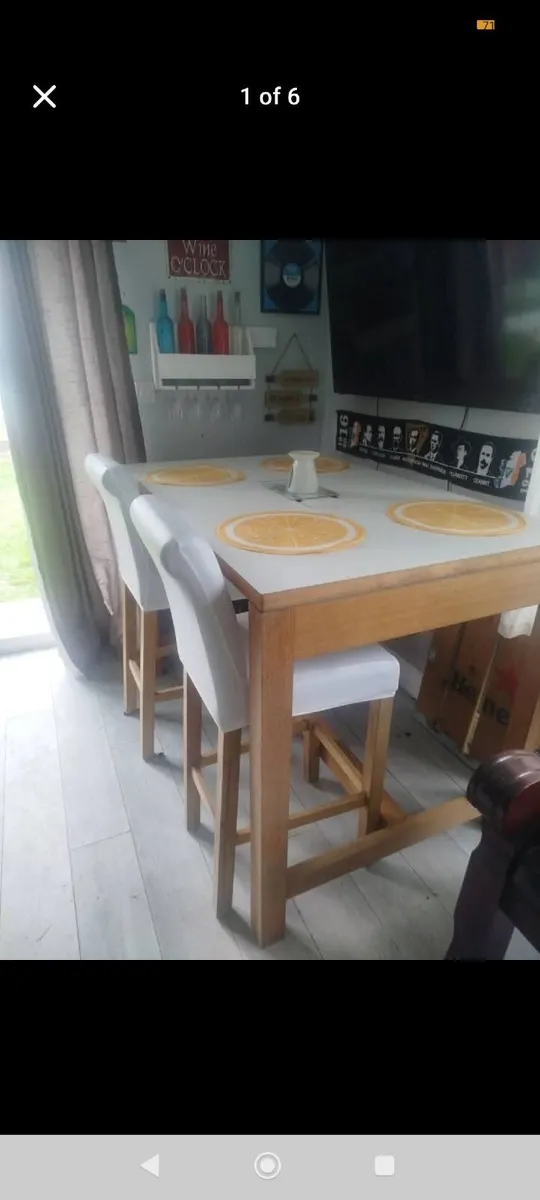 Breakfast/bar table 150cm x 95cm - Image 1