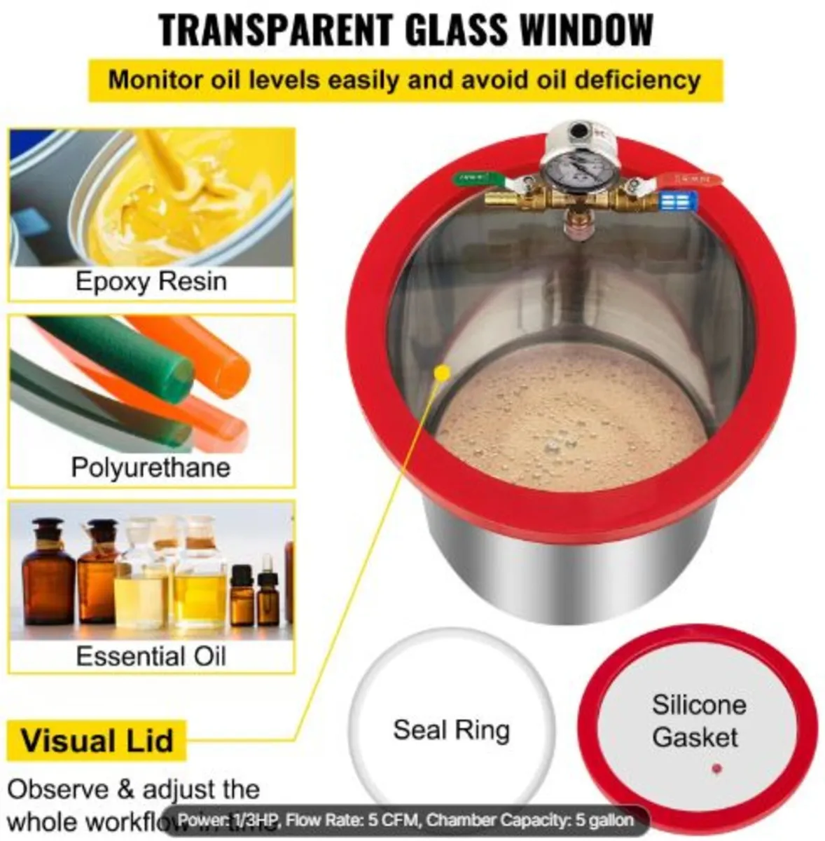 Vacuum Chamber with Pump Vacuum Chamber Kit 5 - Image 3