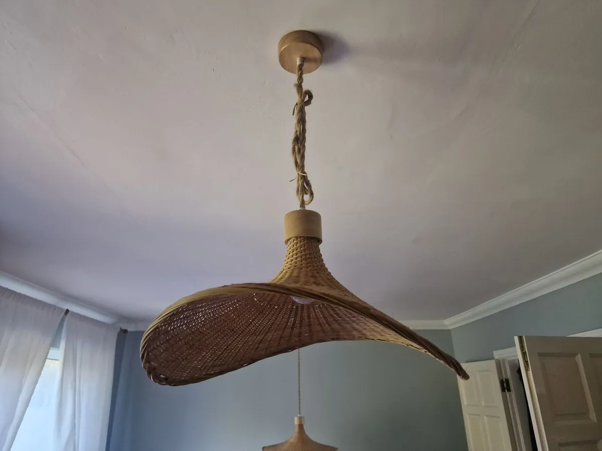 bamboo ceiling lights x2 - Image 2