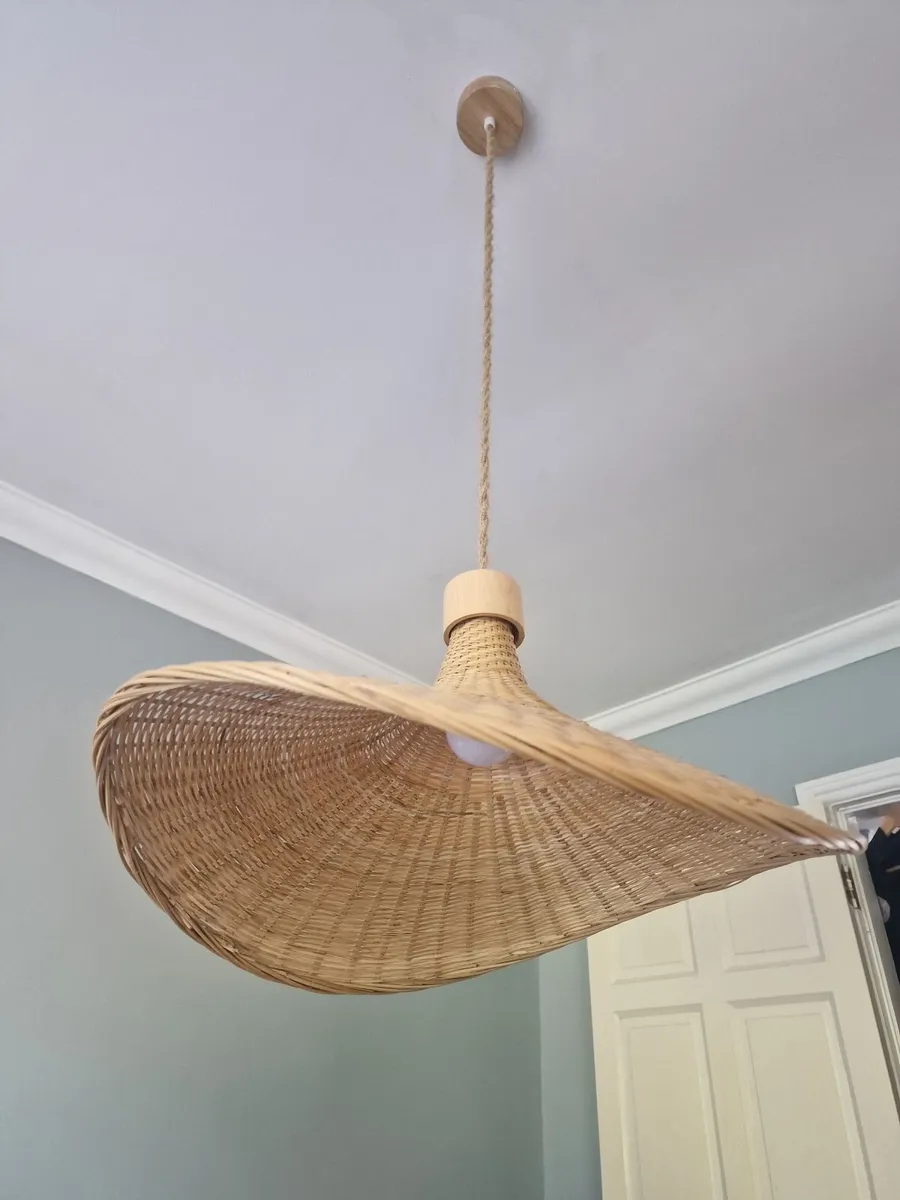 bamboo ceiling lights x2 - Image 3