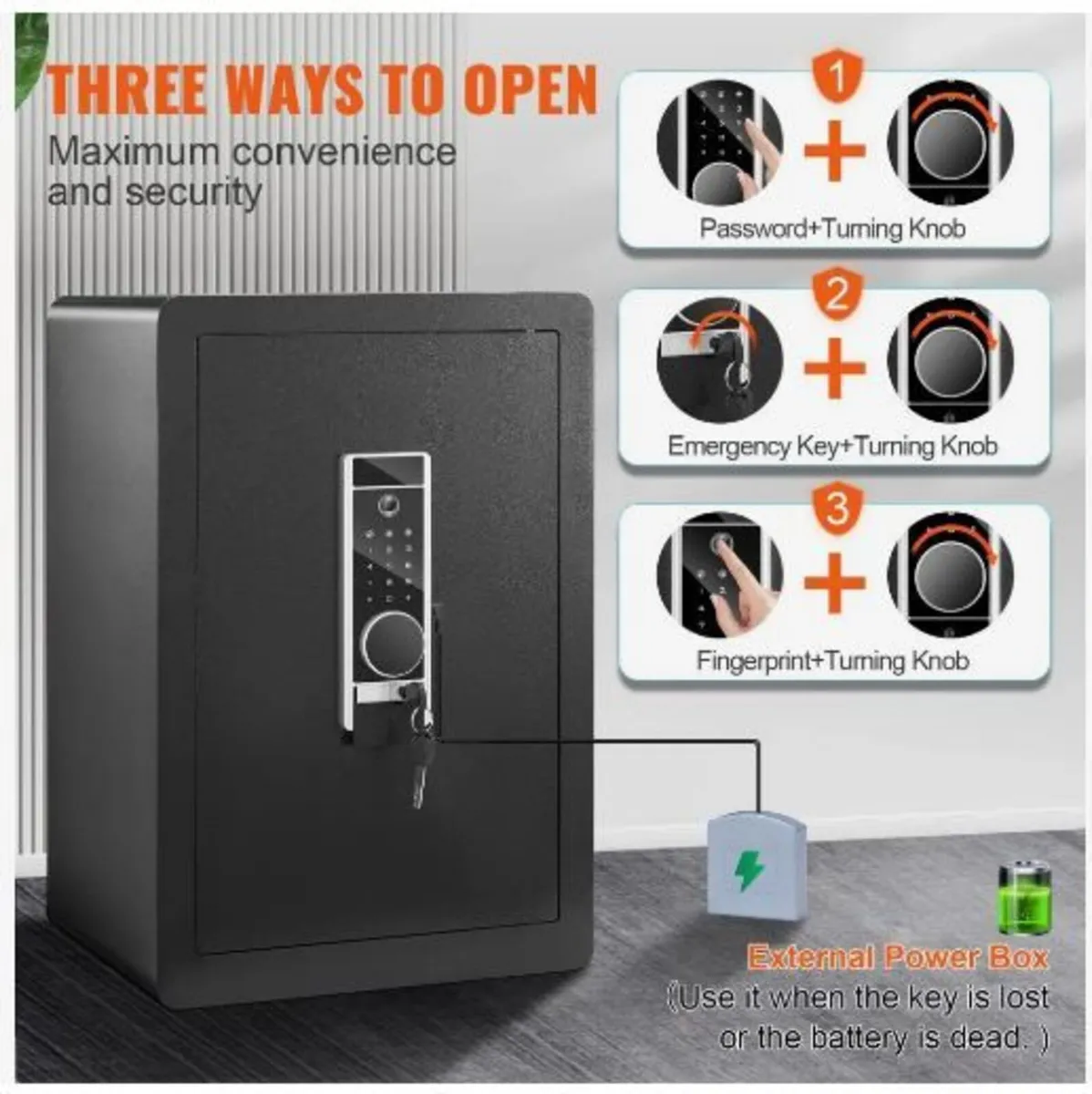 Safe, 62 L Home Safe, Steel Security - Image 1