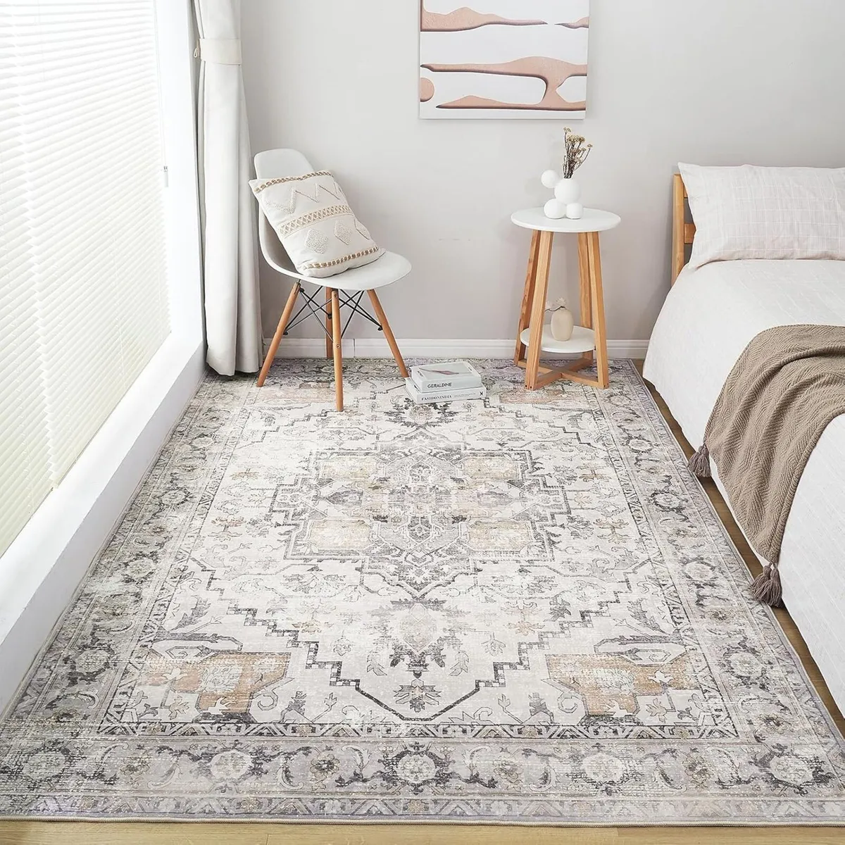 Rug Living Room Washable Rugs Area Short Pile - Image 3