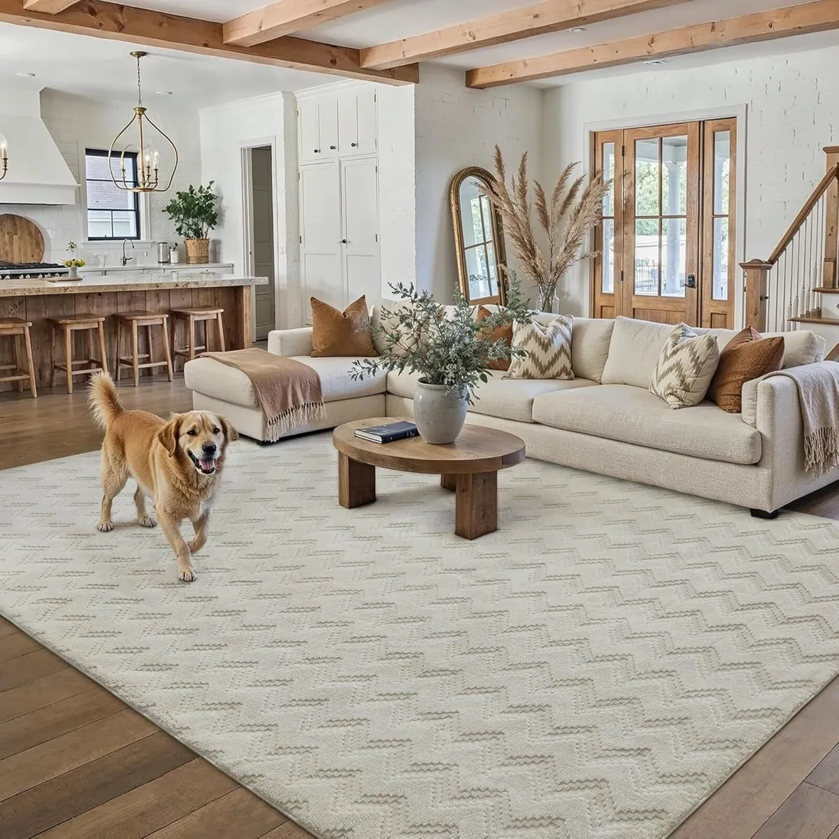 Beige Rugs Living Room Area Rug 200x300cm Bedroom - Image 3