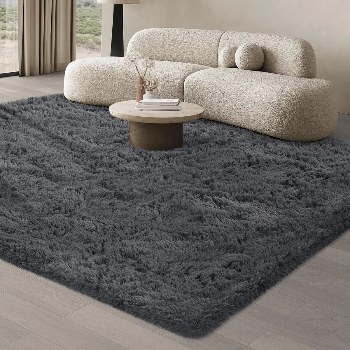 Rugs Living Room 200 x 300 cm Grey Area Rug Anti - Image 1