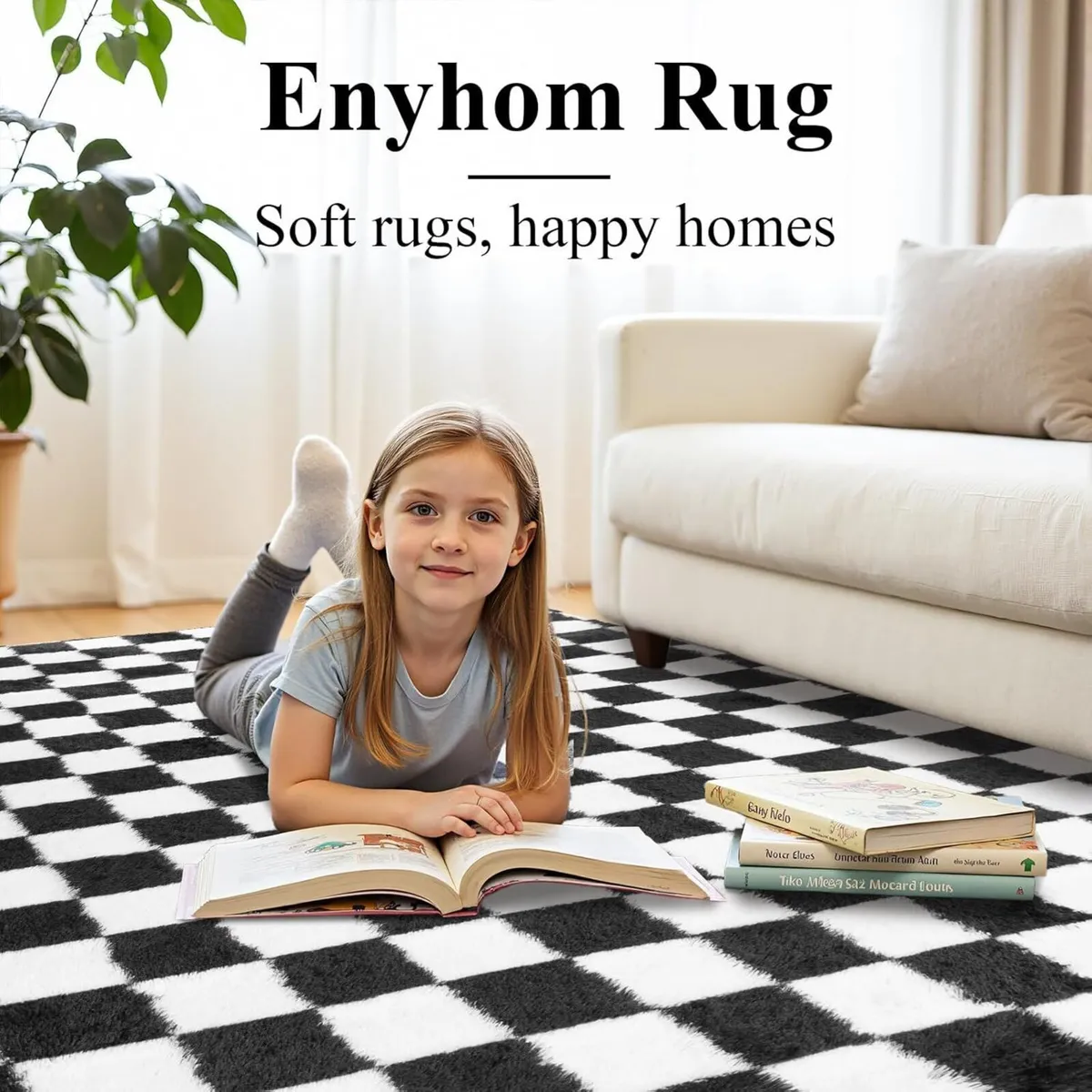 Rugs Living Room 200 cm x 300 Large Fluffy Shaggy - Image 2