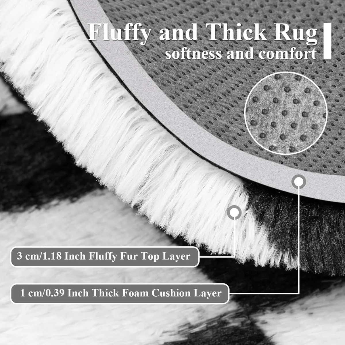 Rugs Living Room 200 cm x 300 Large Fluffy Shaggy - Image 3