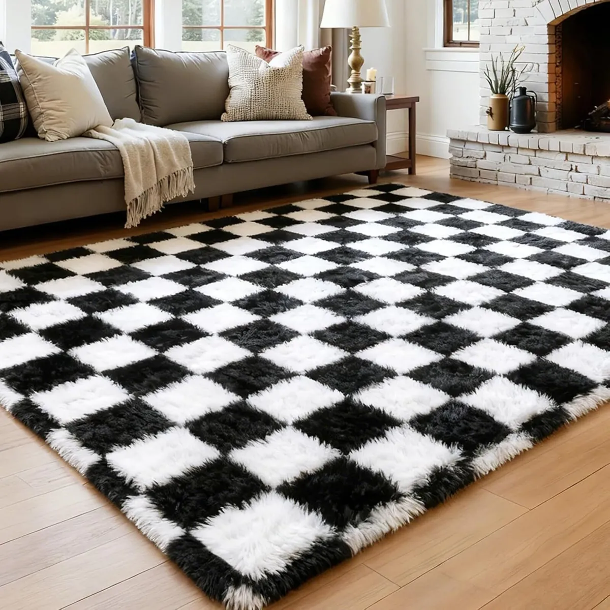 Rugs Living Room 200 cm x 300 Large Fluffy Shaggy - Image 1