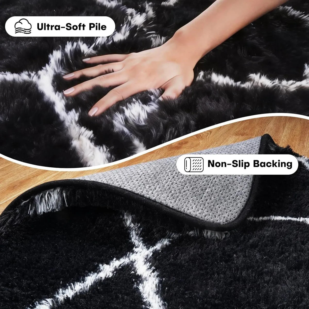 Fluffy Rug for Living Room 200x300cm Extra Large - Image 4