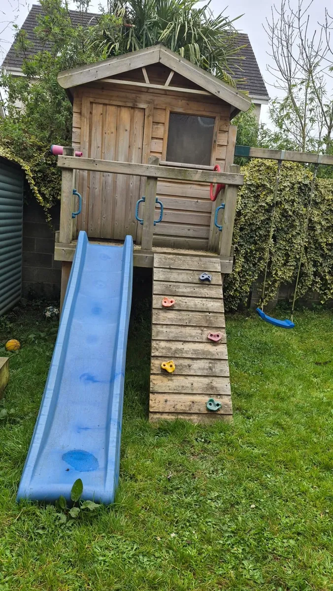 Geppetto Land wooden swing set/ slide/treehouse - Image 2