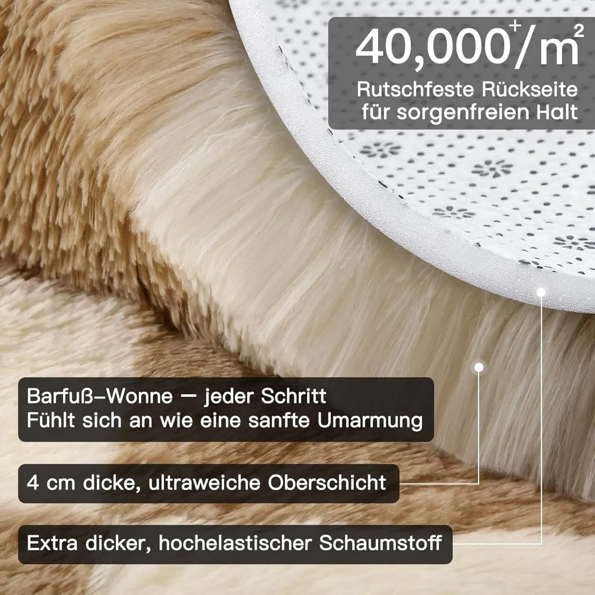 Rugs for Living Room Checked Rug Bedroom Washable - Image 3