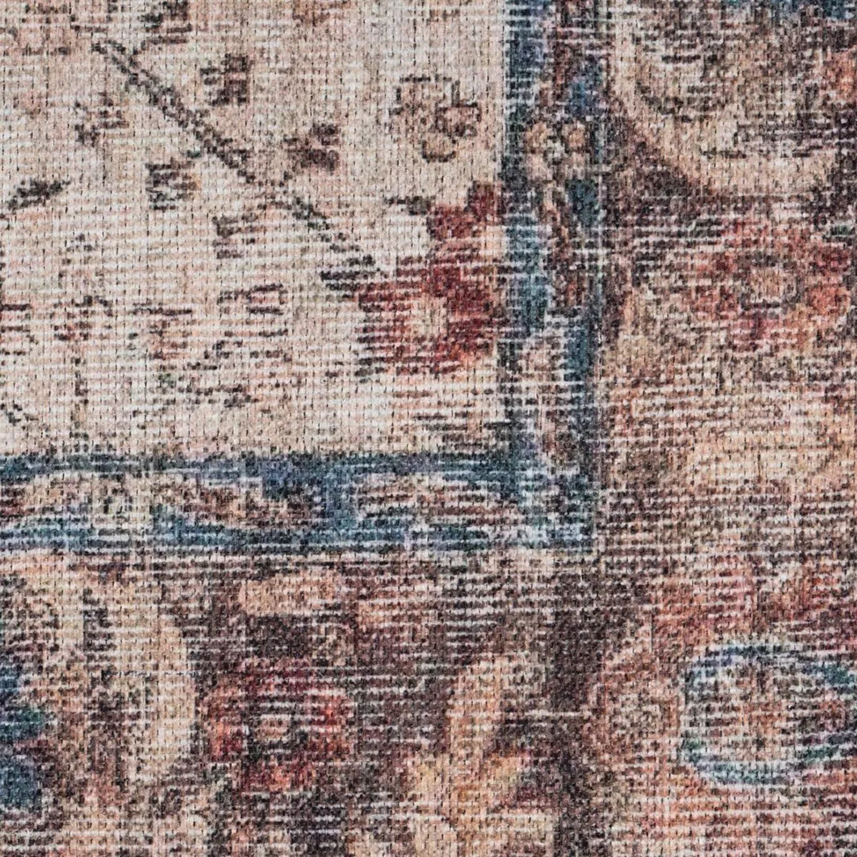 Traditional Distressed Brown Floral Hallway - Image 3