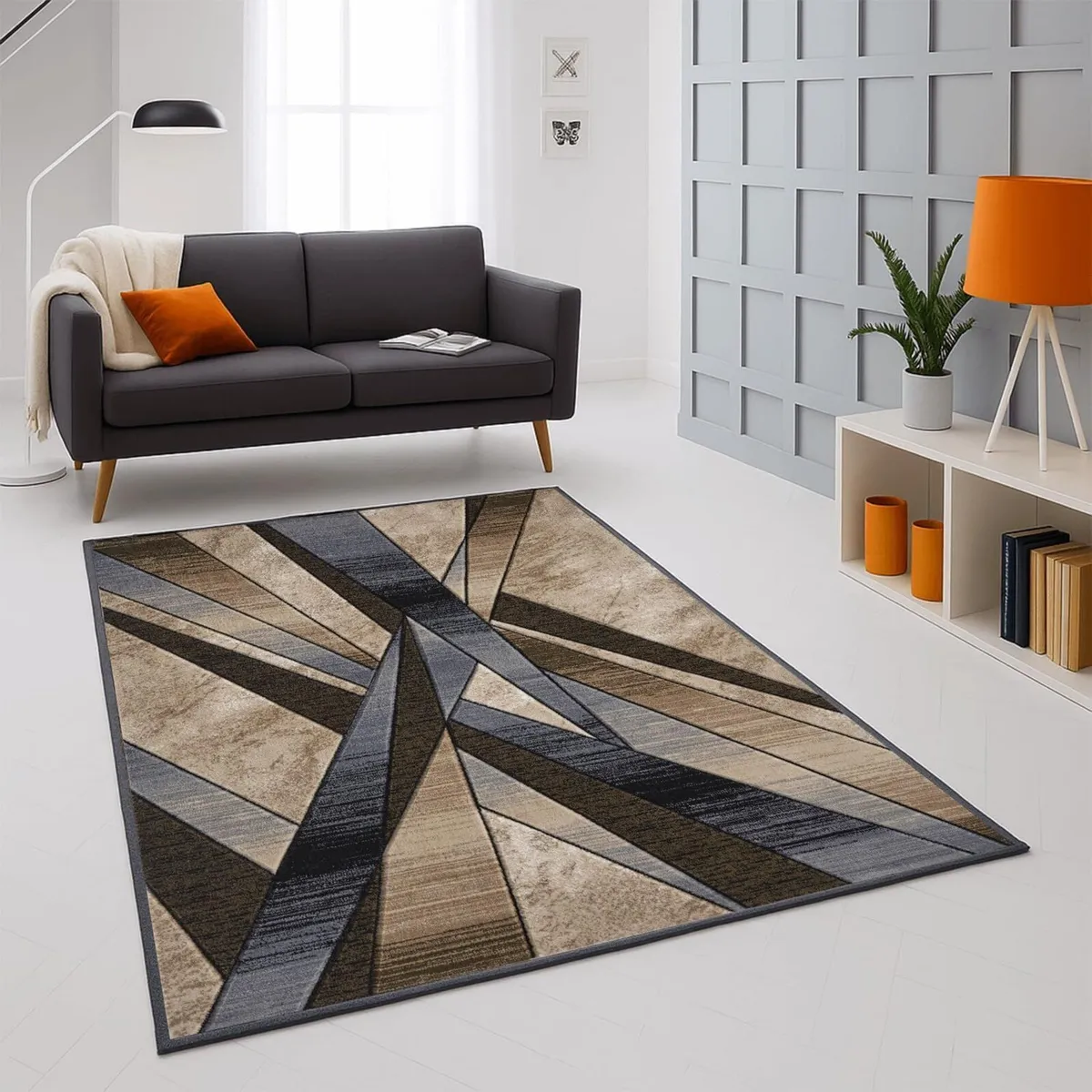 Modern Rug – Large Washable Non-Slip Carpet for - Image 1