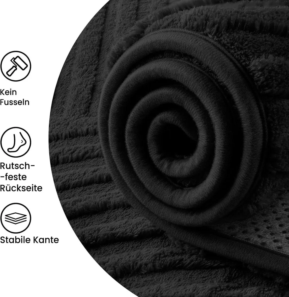 Living Room Rug 200 x 300 cm 3D Black Rugs with - Image 4