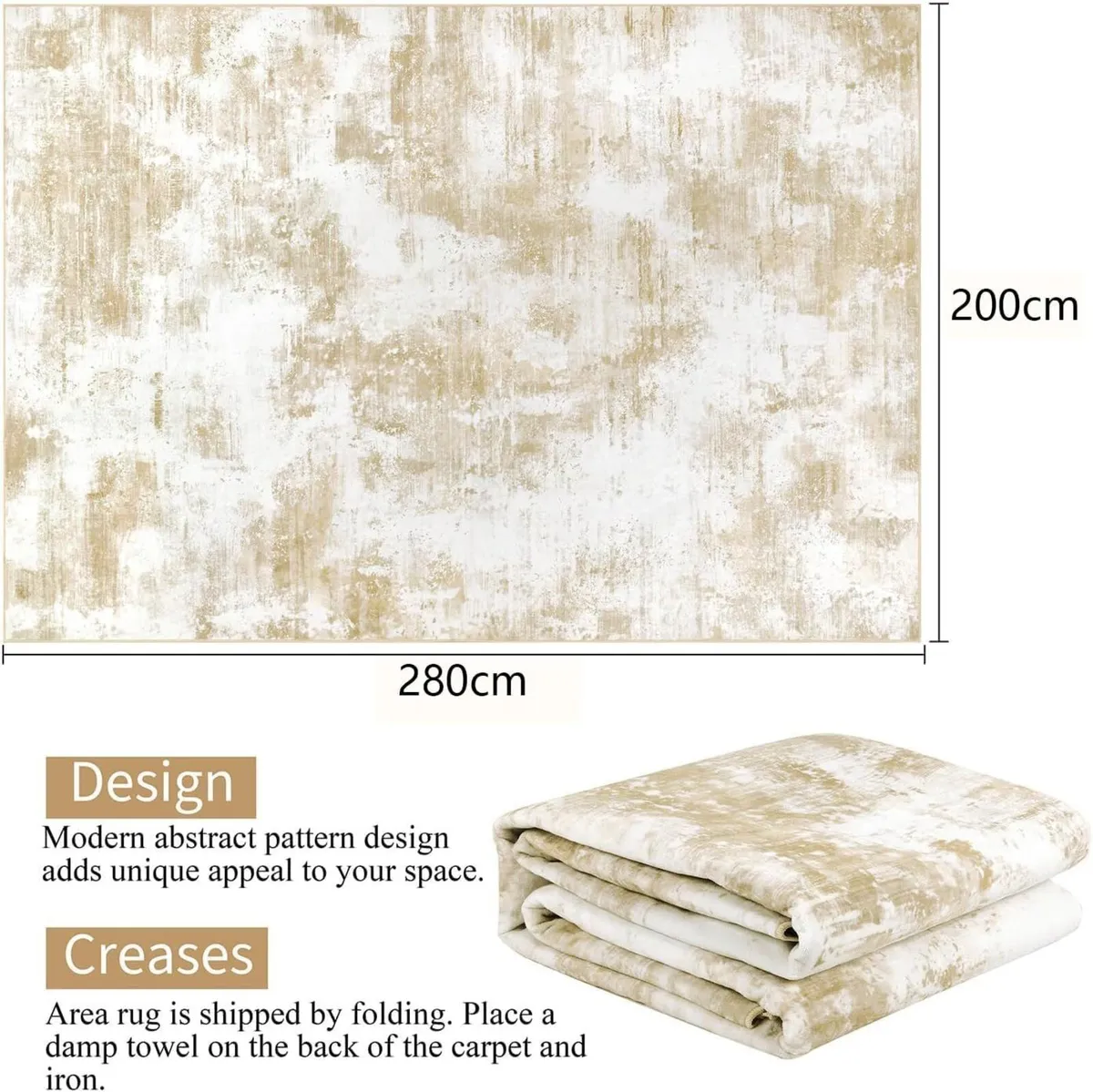 Large Rugs for Living Room Modern Abstract Rug - Image 2