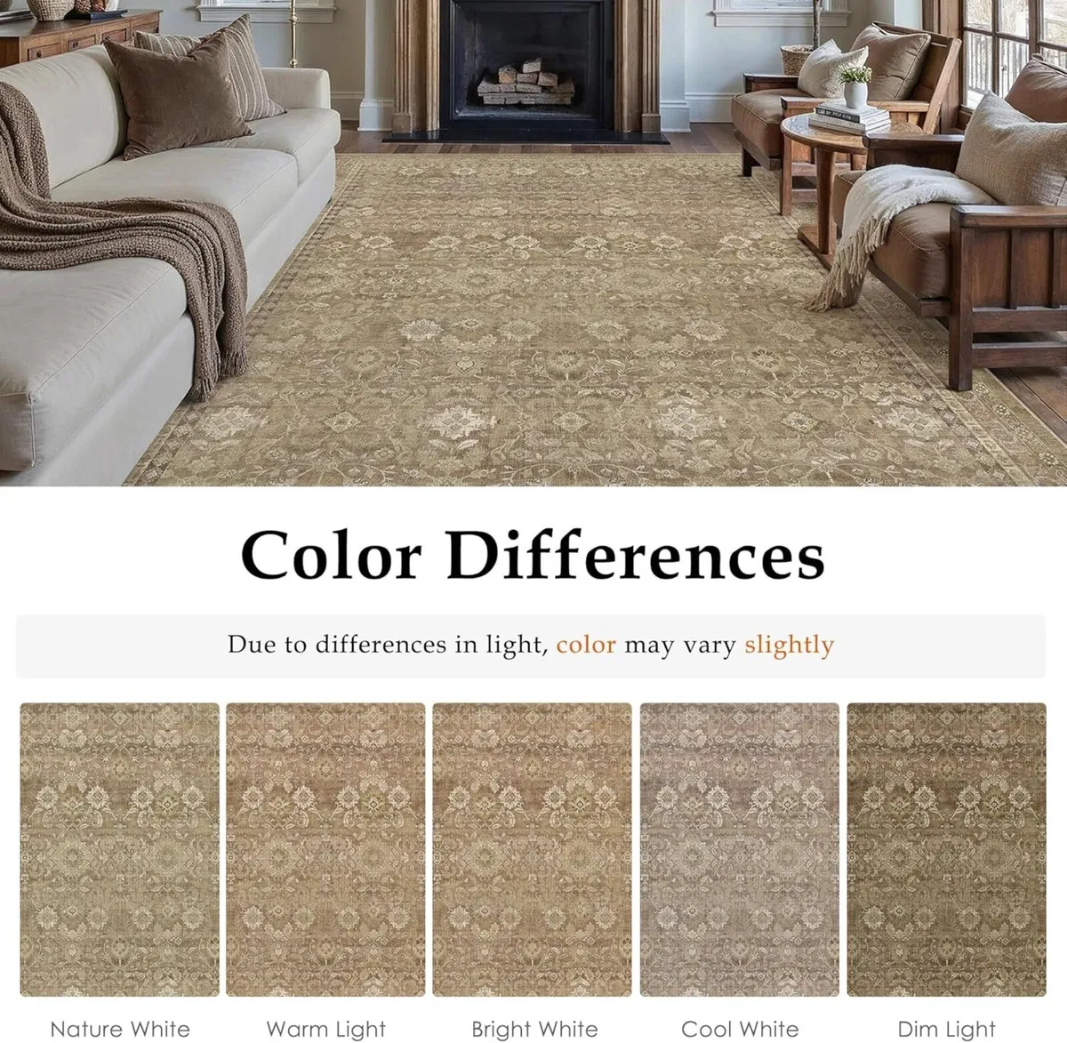 Living Room Area Rug 200x300cm Machine Washable - Image 2