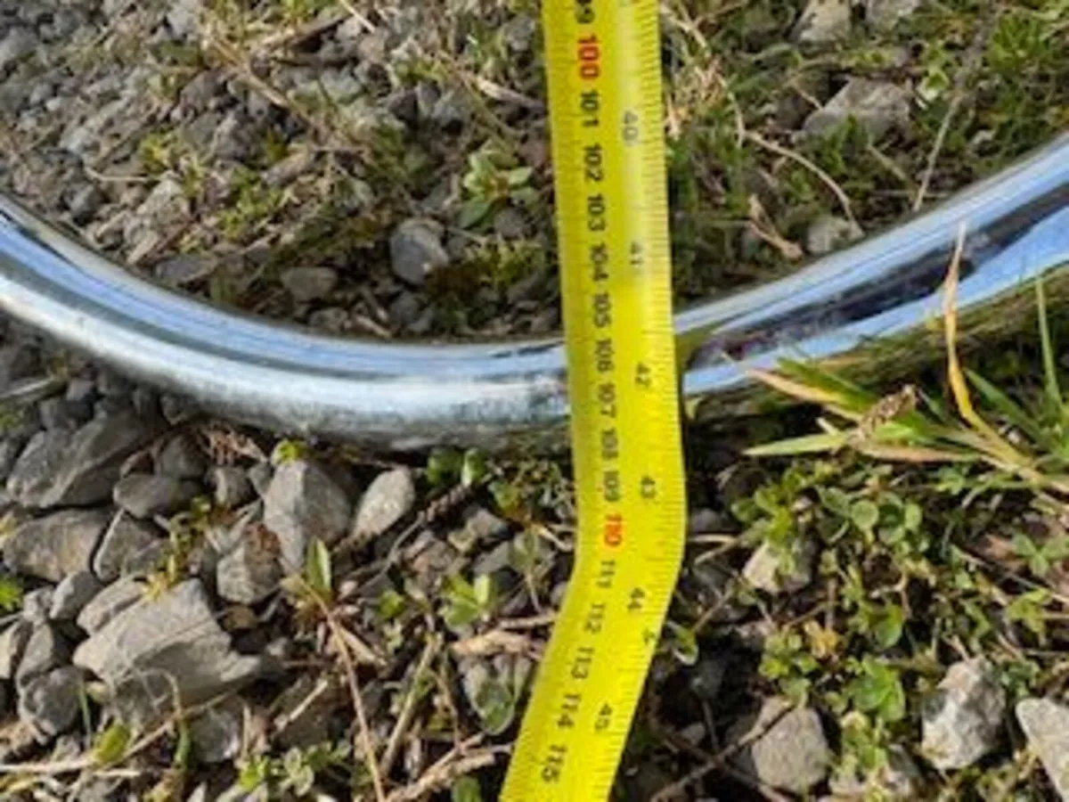 Chrome ceiling mounted shower rail - Image 3