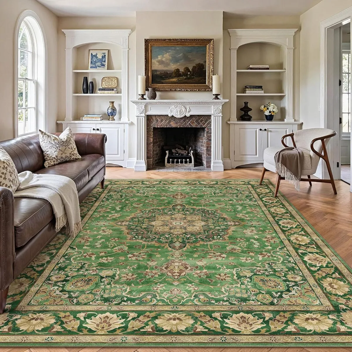 Living Room Area Green Rug 200x300cm Machine - Image 1