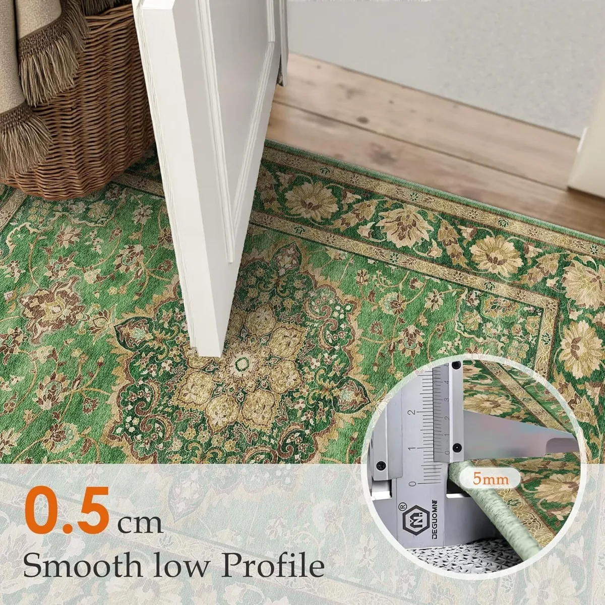 Living Room Area Green Rug 200x300cm Machine - Image 3