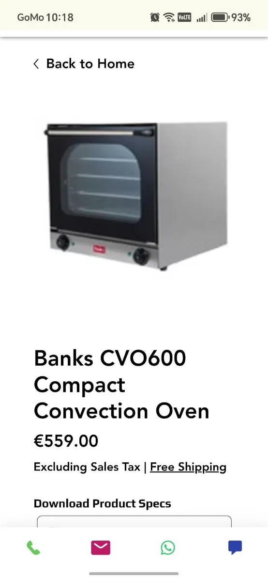 Banks compact convection oven CVO600 - Image 4