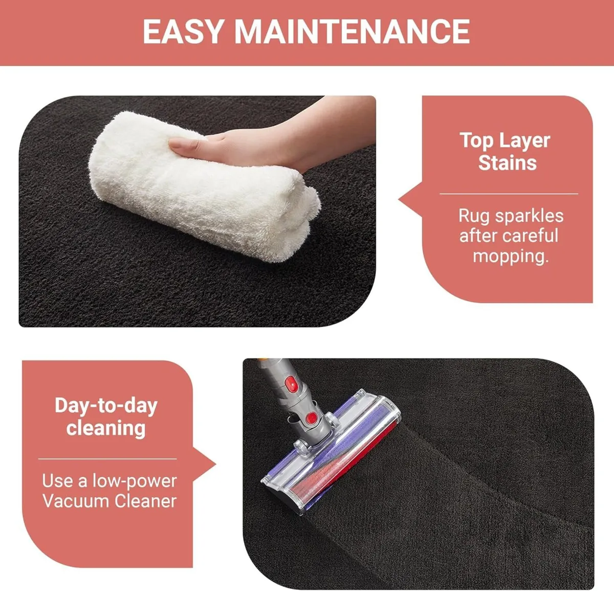 Relax Rugs Living Room 100% Polyester Non Slip - Image 4