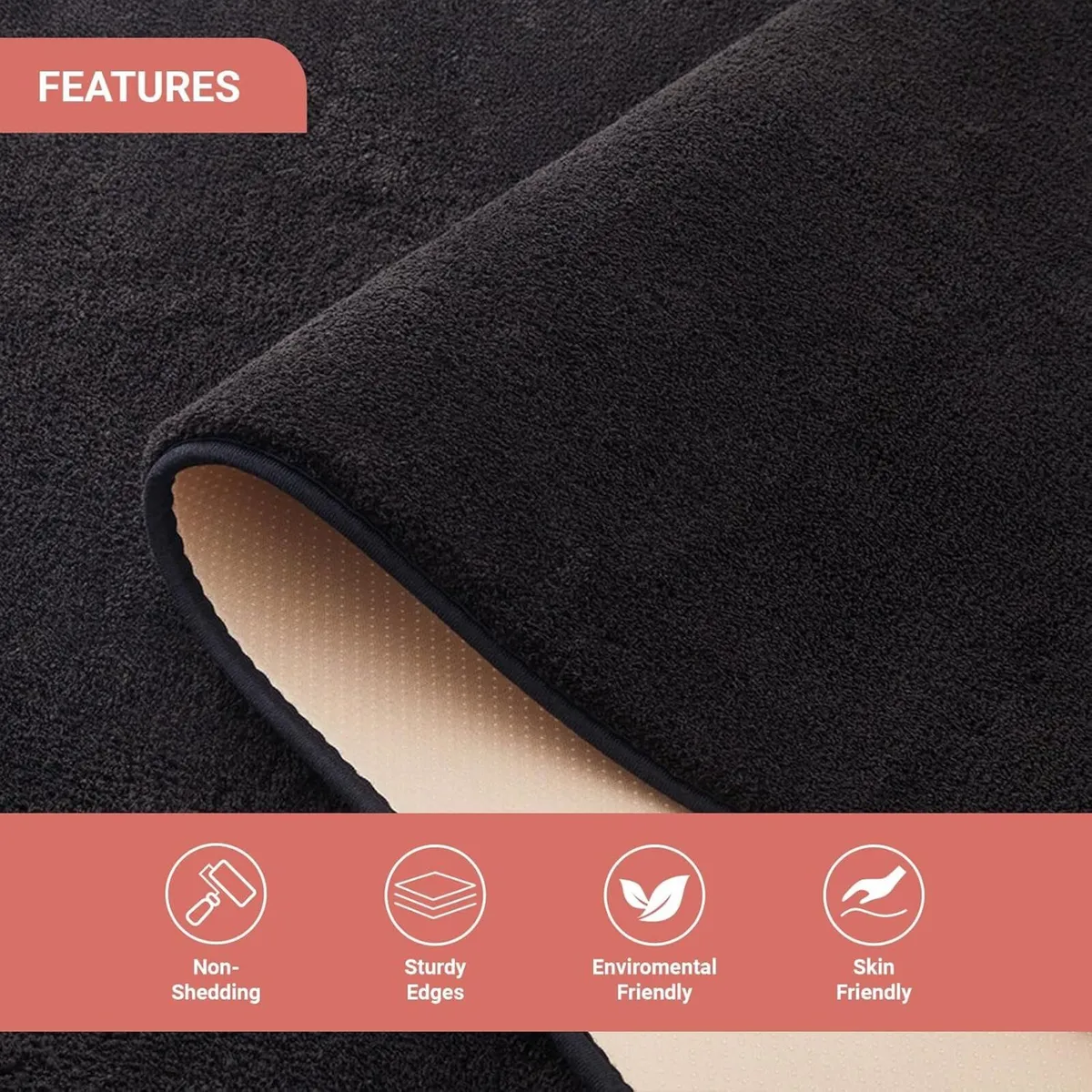 Relax Rugs Living Room 100% Polyester Non Slip - Image 3