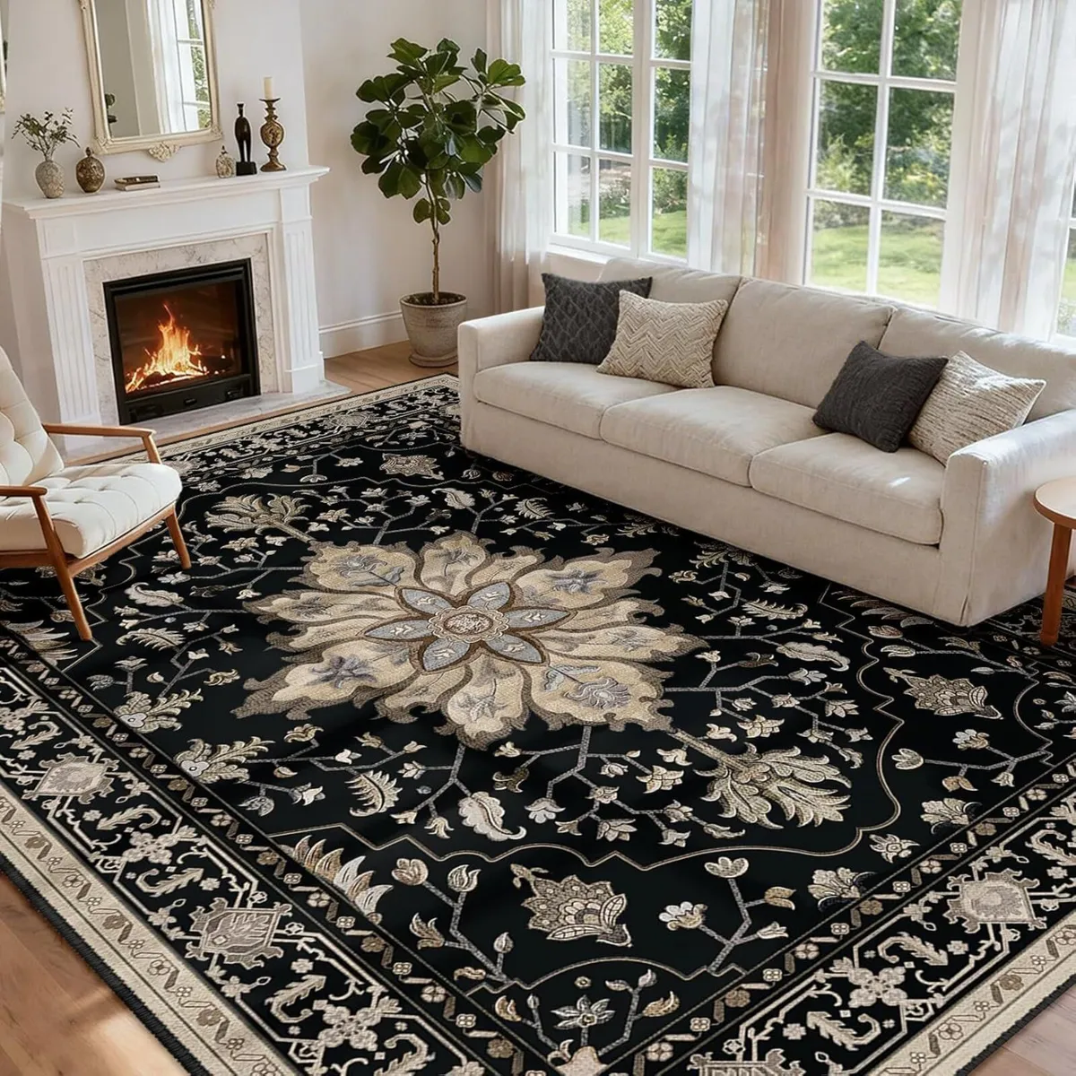 Machine Washable Rugs 240x300 cm Vintage Area Rug - Image 1