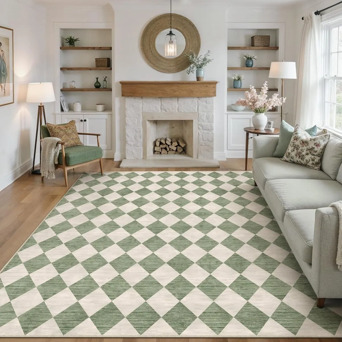 Rugs Living Room Area Rug 200x300cm Green Bedroom - Image 1